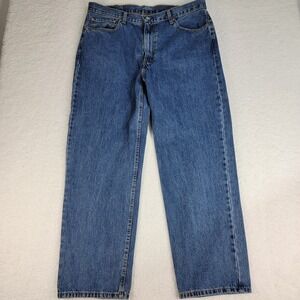 Levi's 550 Jeans Mens 38x31 Blue Relaxed Fit Straight Medium Wash Denim Cotton